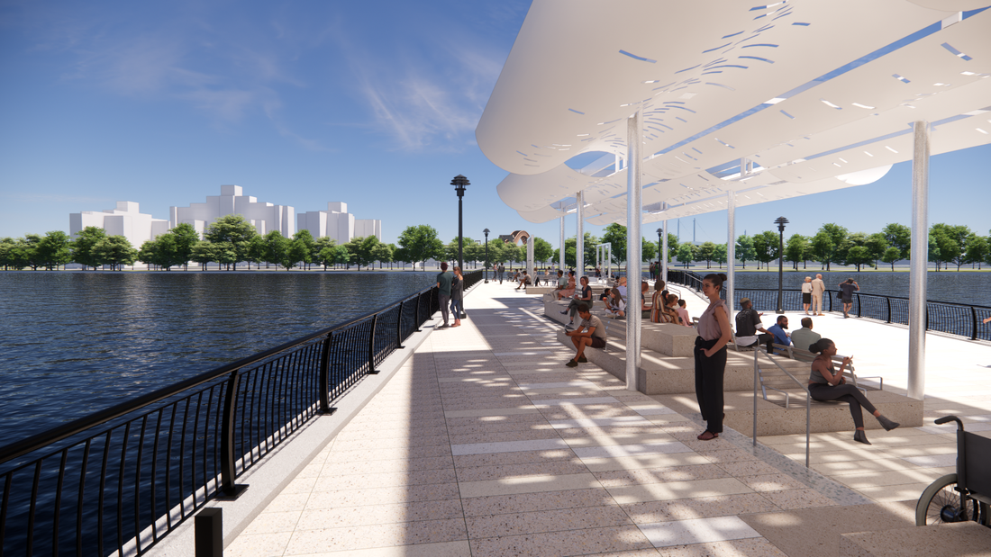 107th St Pier & BWW_Renderings for PDC Submission_Canopy_North Walkway View